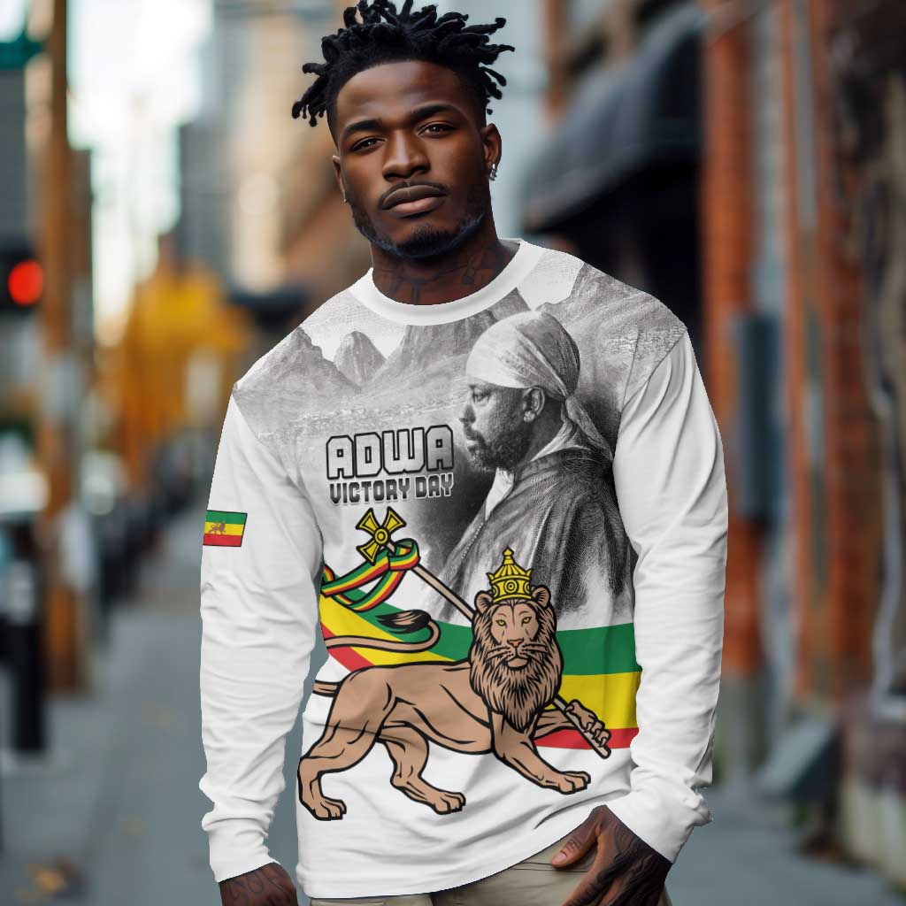 African Victory Menelik II Long Sleeve Shirt Battle Of Adwa