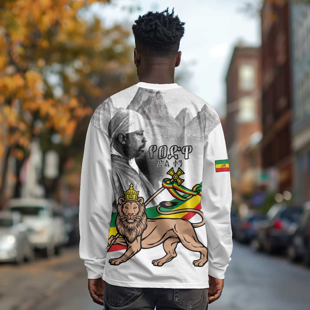 African Victory Menelik II Long Sleeve Shirt Battle Of Adwa