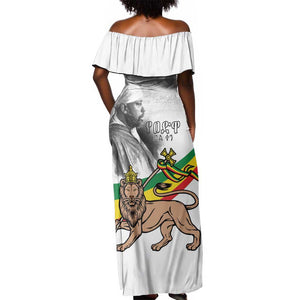 African Victory Menelik II Off Shoulder Maxi Dress Battle Of Adwa