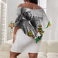 African Victory Menelik II Off Shoulder Short Dress Battle Of Adwa