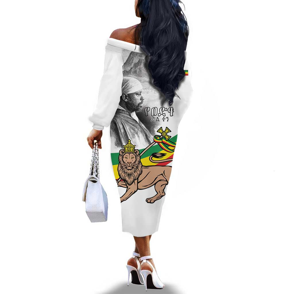 African Victory Menelik II Off The Shoulder Long Sleeve Dress Battle Of Adwa