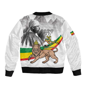 African Victory Menelik II Sleeve Zip Bomber Jacket Battle Of Adwa