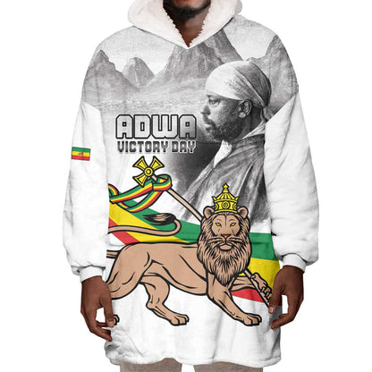 African Victory Menelik II Wearable Blanket Hoodie Battle Of Adwa