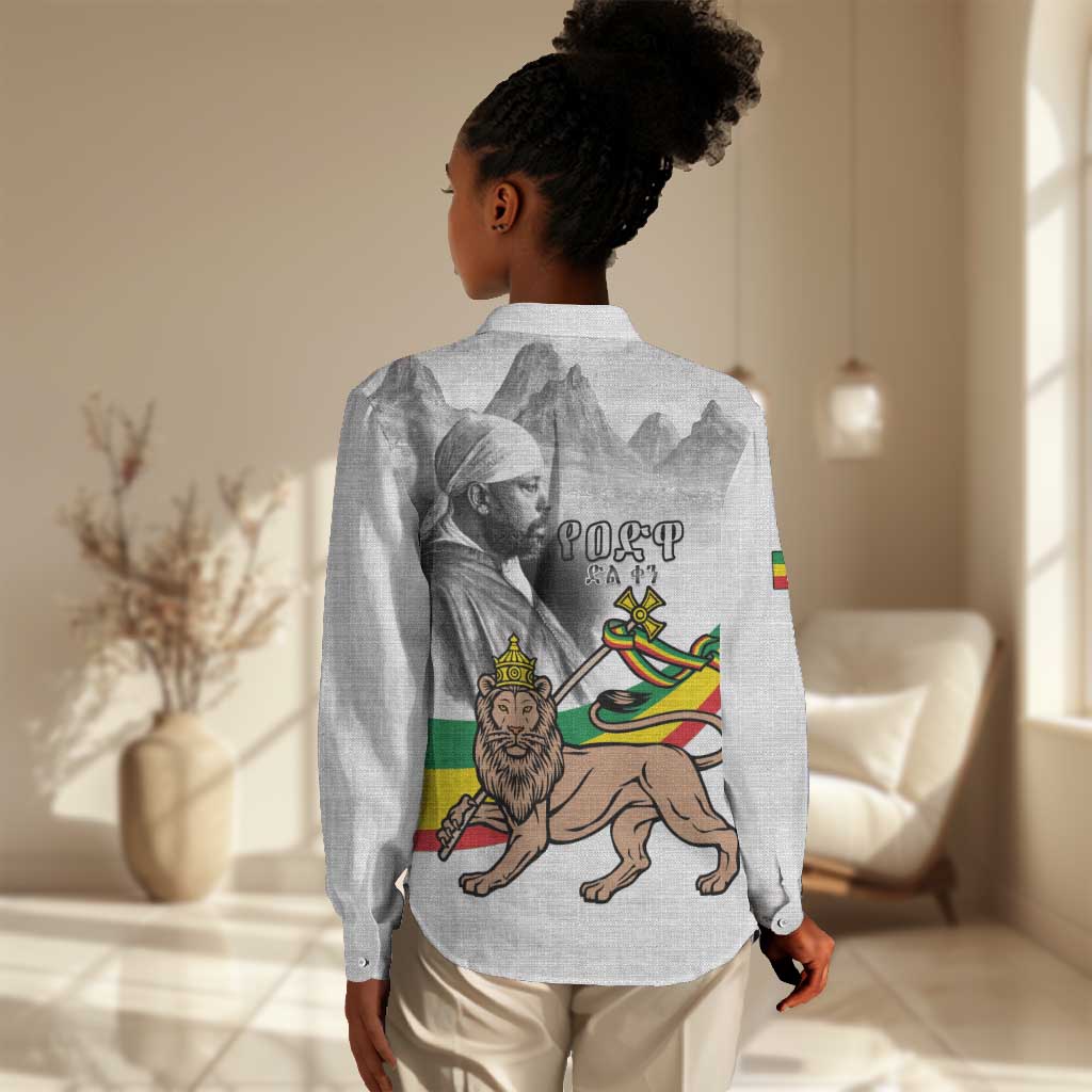 African Victory Menelik II Women Casual Shirt Battle Of Adwa LT15