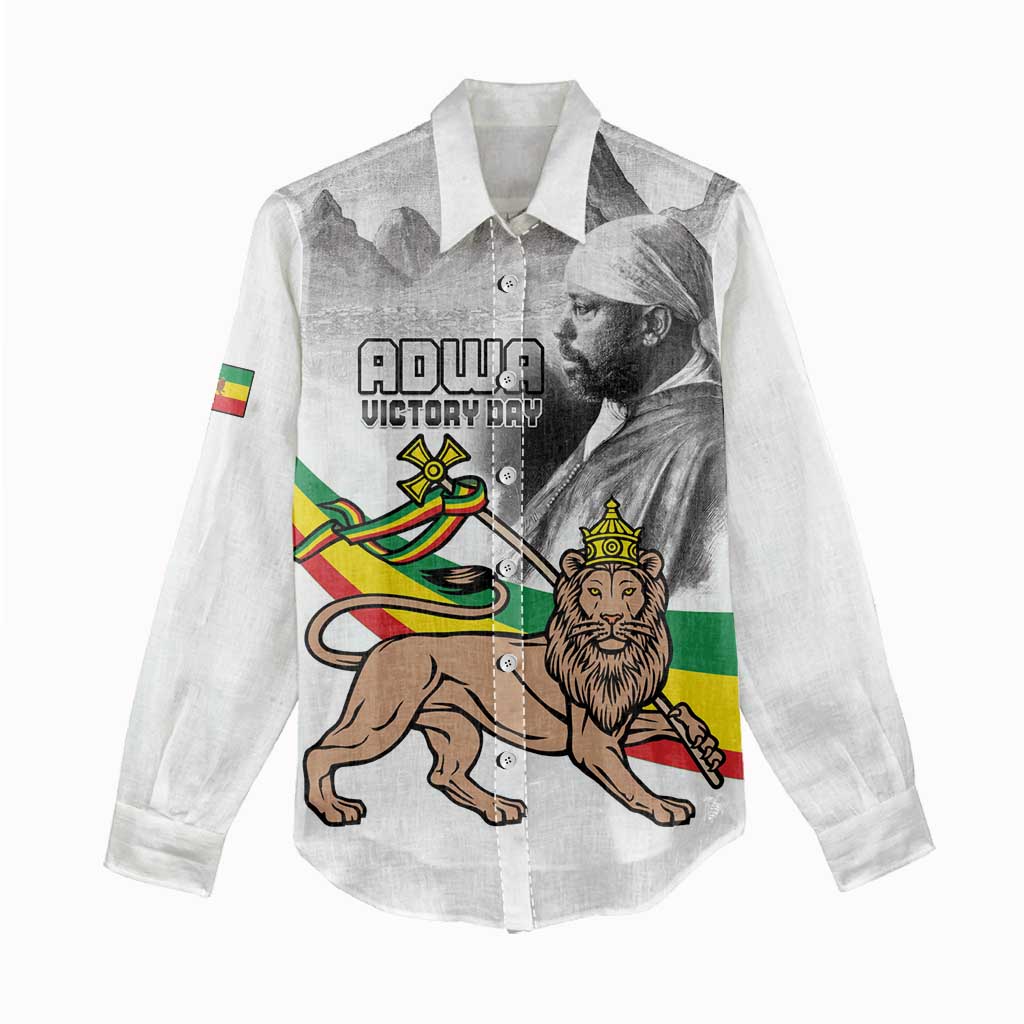 African Victory Menelik II Women Casual Shirt Battle Of Adwa LT15