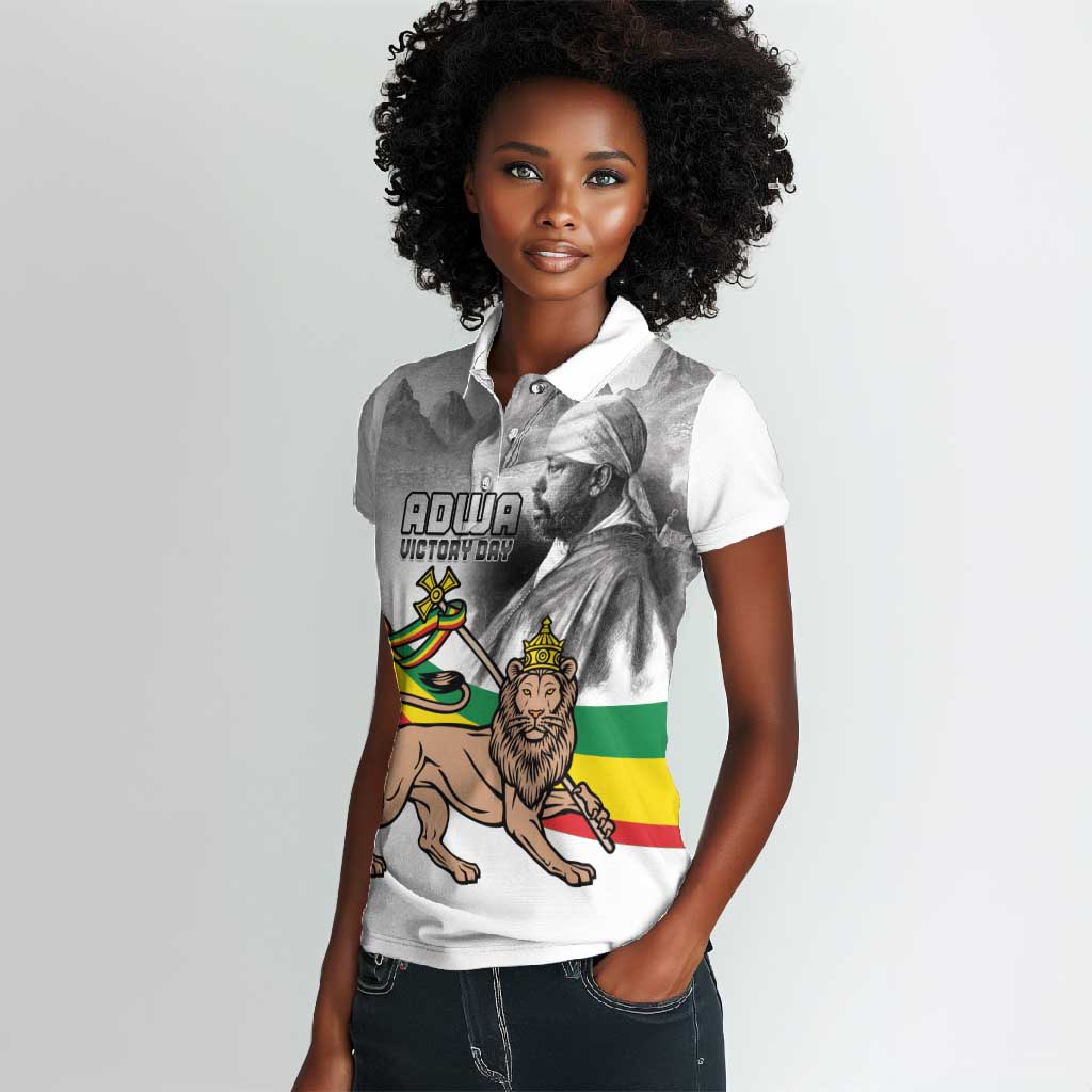 African Victory Menelik II Women Polo Shirt Battle Of Adwa