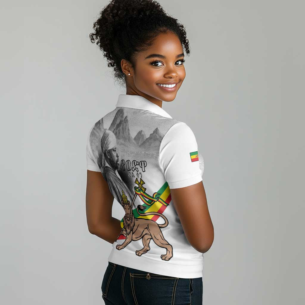 African Victory Menelik II Women Polo Shirt Battle Of Adwa