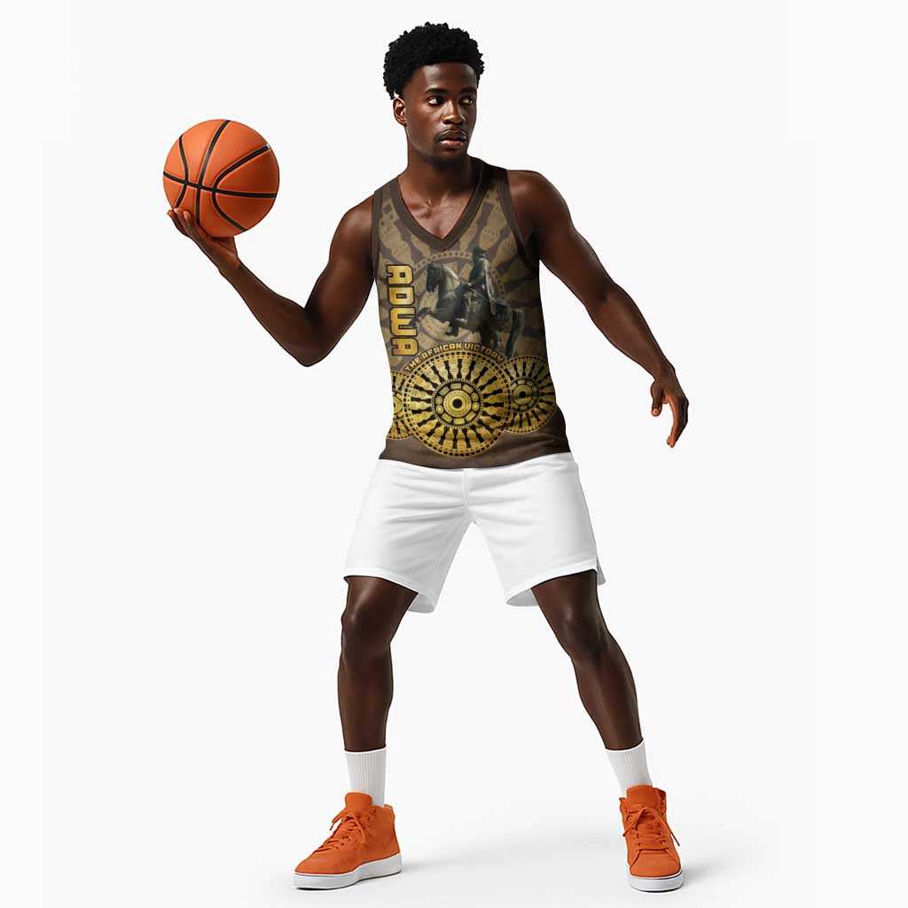 Adwa Victory Day Basketball Jersey Adwa Battle Shield - Vintage Style - African Pride