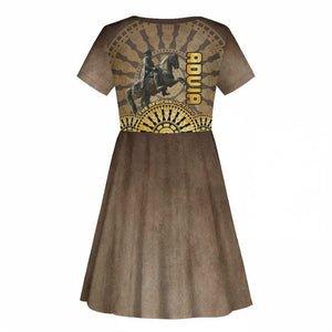 Adwa Victory Day Kid Short Sleeve Dress Adwa Battle Shield - Vintage Style