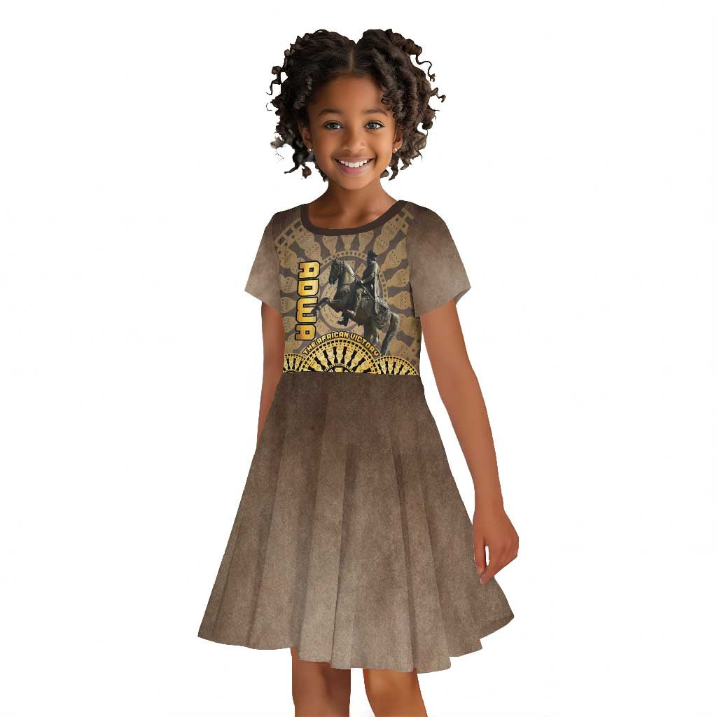 Adwa Victory Day Kid Short Sleeve Dress Adwa Battle Shield - Vintage Style