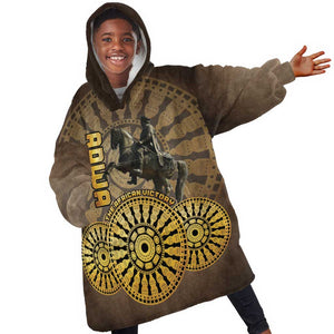 Adwa Victory Day Kid Wearable Blanket Hoodie Adwa Battle Shield - Vintage Style