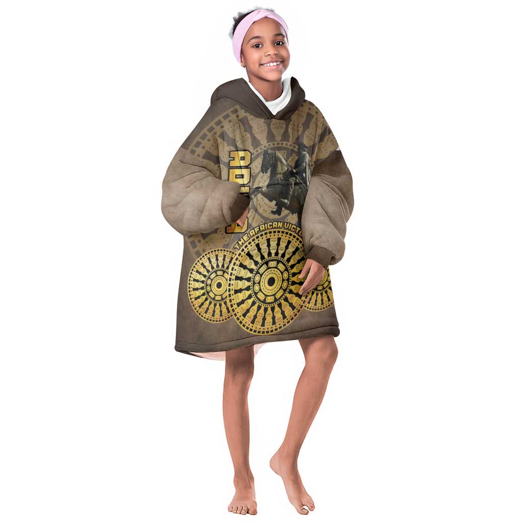 Adwa Victory Day Kid Wearable Blanket Hoodie Adwa Battle Shield - Vintage Style