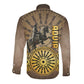 Adwa Victory Day Long Sleeve Button Shirt Adwa Battle Shield - Vintage Style
