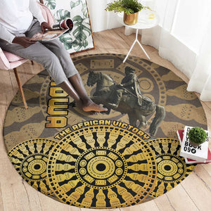 Adwa Victory Day Round Carpet Adwa Battle Shield - Vintage Style