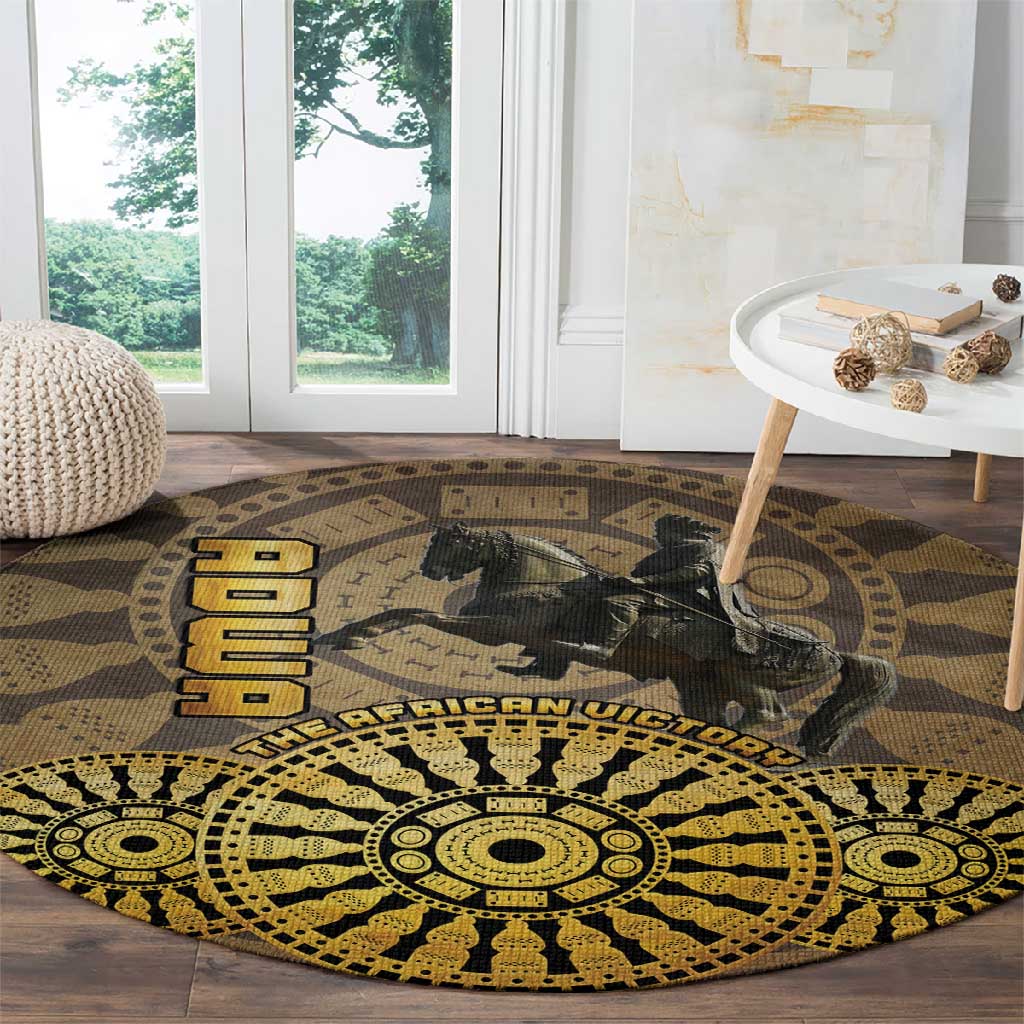 Adwa Victory Day Round Carpet Adwa Battle Shield - Vintage Style