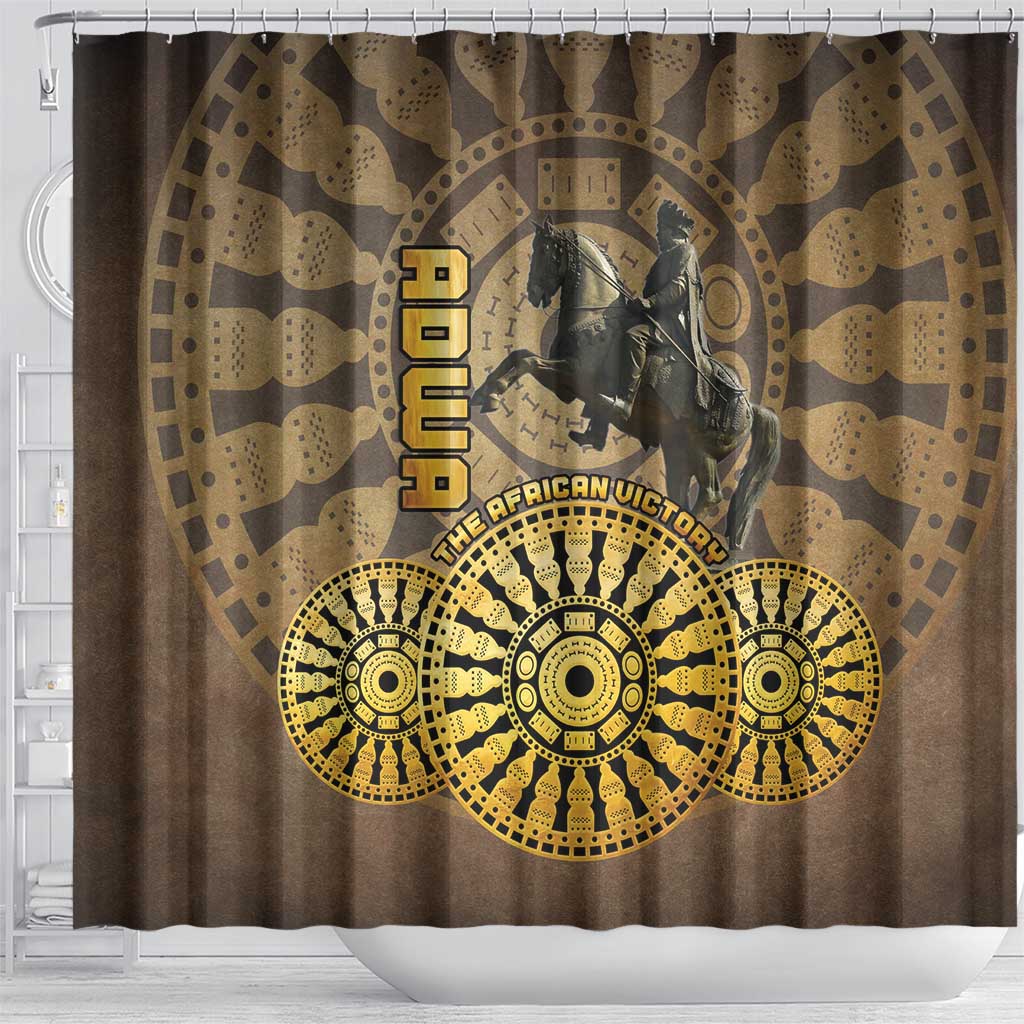 Adwa Victory Day Shower Curtain Adwa Battle Shield - Vintage Style