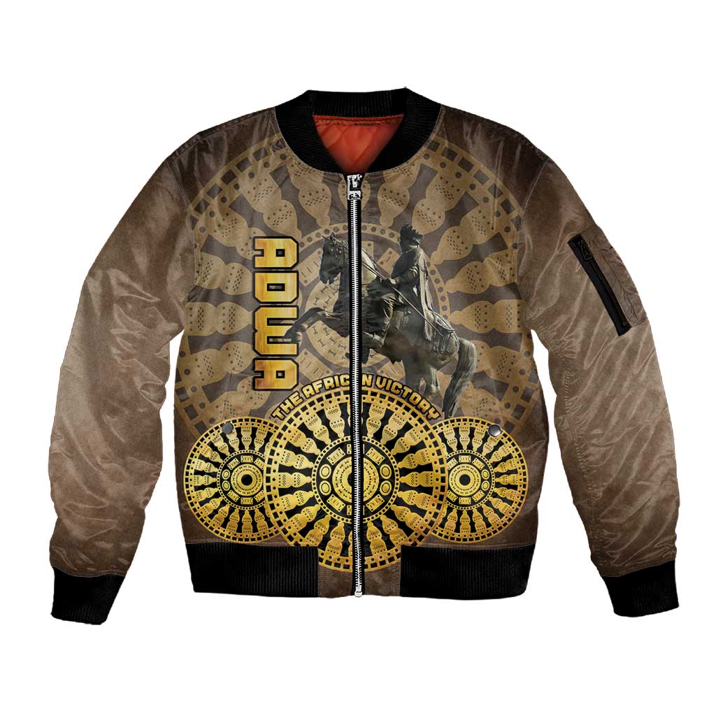 Adwa Victory Day Sleeve Zip Bomber Jacket Adwa Battle Shield - Vintage Style