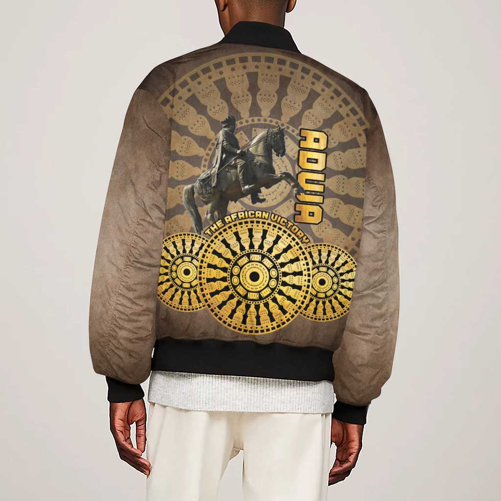 Adwa Victory Day Sleeve Zip Bomber Jacket Adwa Battle Shield - Vintage Style
