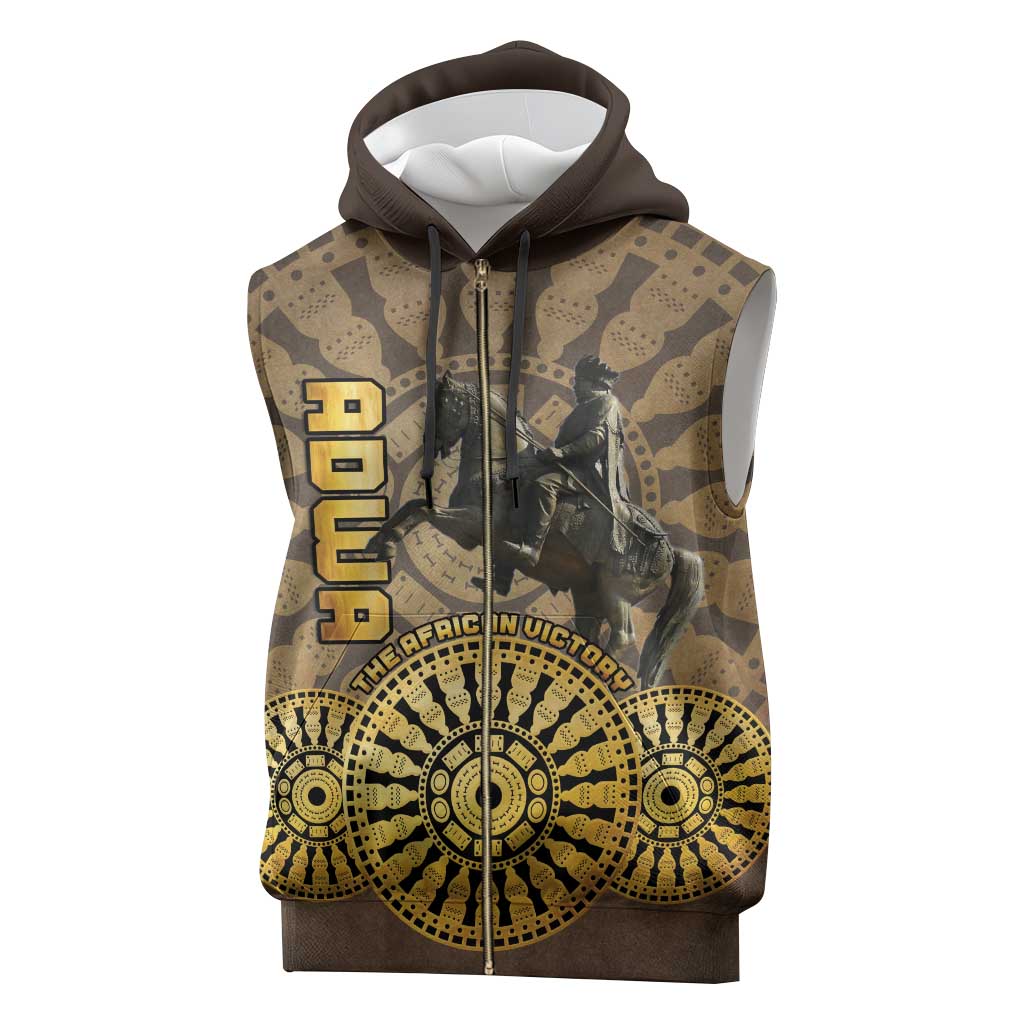 Adwa Victory Day Sleeveless Zip Hoodie Adwa Battle Shield - Vintage Style - African Pride