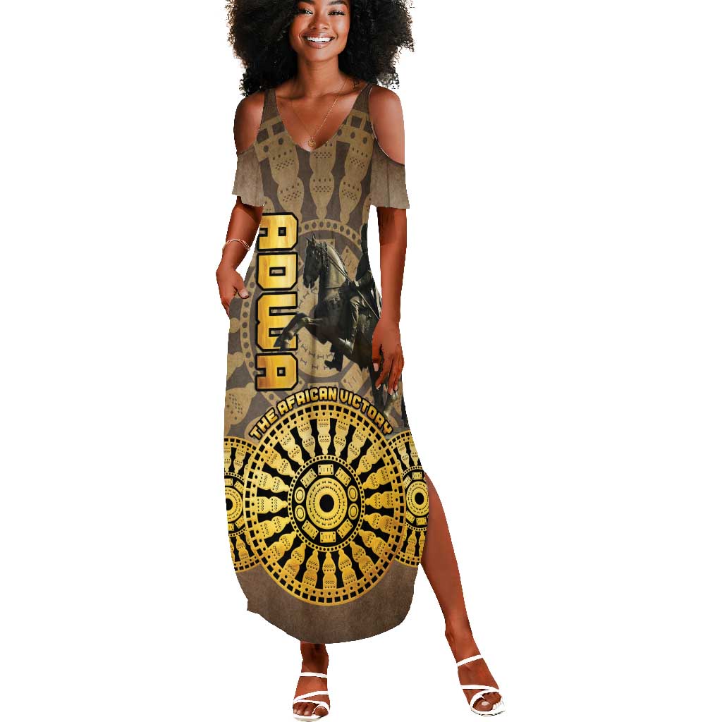 Adwa Victory Day Summer Maxi Dress Adwa Battle Shield - Vintage Style