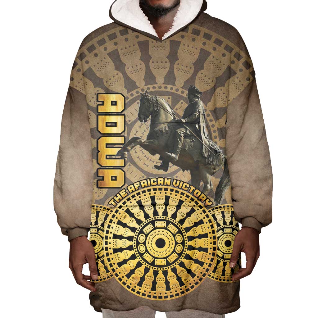 Adwa Victory Day Wearable Blanket Hoodie Adwa Battle Shield - Vintage Style