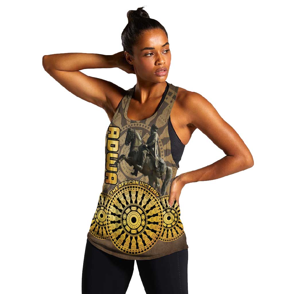 Adwa Victory Day Women Racerback Tank Adwa Battle Shield - Vintage Style