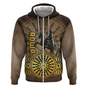 Adwa Victory Day Zip Hoodie Adwa Battle Shield - Vintage Style