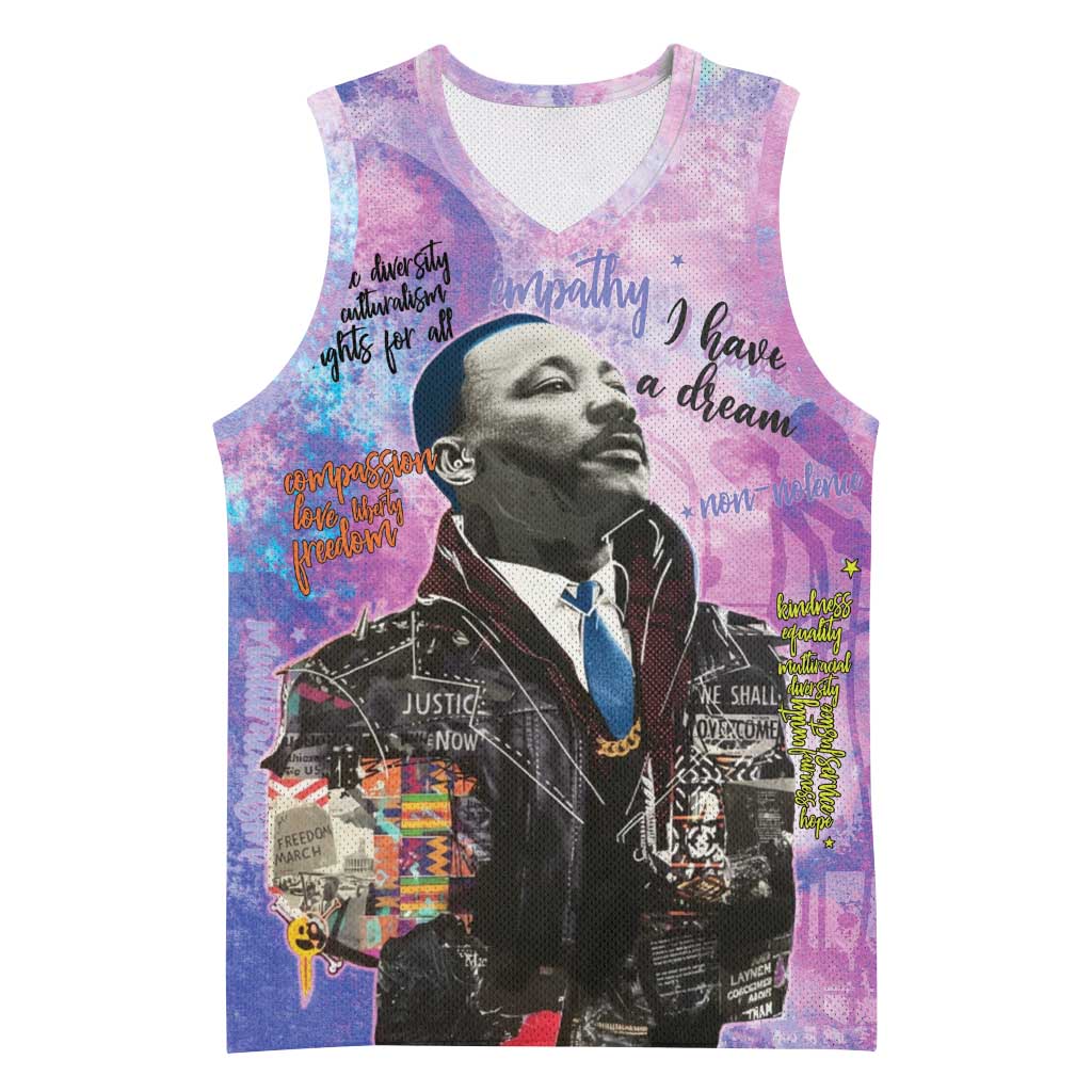 Martin Luther King Jr Basketball Jersey I Have a Dream Graffiti Style - African Pride