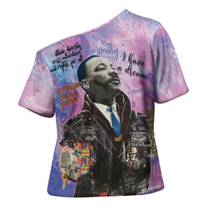Martin Luther King Jr Cross Shoulder Shirt I Have a Dream Graffiti Style - African Pride