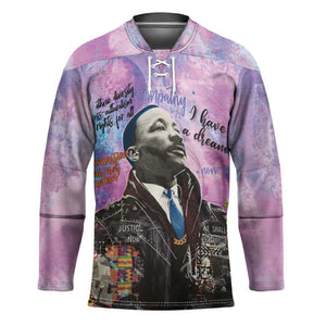 Martin Luther King Jr Hockey Jersey I Have a Dream Graffiti Style - African Pride