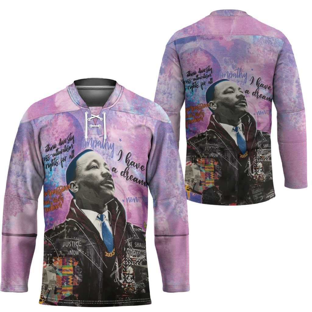 Martin Luther King Jr Hockey Jersey I Have a Dream Graffiti Style - African Pride