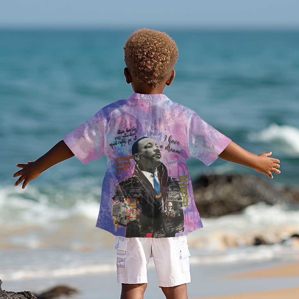 Martin Luther King Jr Kid Hawaiian Shirt I Have a Dream Graffiti Style - African Pride
