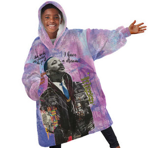 Martin Luther King Jr Kid Wearable Blanket Hoodie I Have a Dream Graffiti Style - African Pride