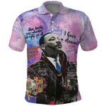 Martin Luther King Jr Polo Shirt I Have a Dream Graffiti Style - African Pride