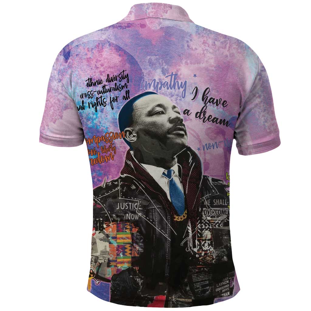 Martin Luther King Jr Polo Shirt I Have a Dream Graffiti Style - African Pride