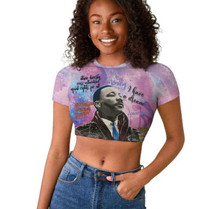 Martin Luther King Jr Raglan Cropped T shirt I Have a Dream Graffiti Style - African Pride