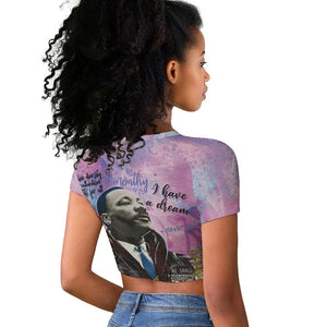 Martin Luther King Jr Raglan Cropped T shirt I Have a Dream Graffiti Style - African Pride