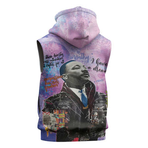 Martin Luther King Jr Sleeveless Hoodie I Have a Dream Graffiti Style - African Pride