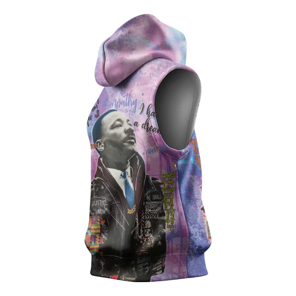Martin Luther King Jr Sleeveless Hoodie I Have a Dream Graffiti Style - African Pride