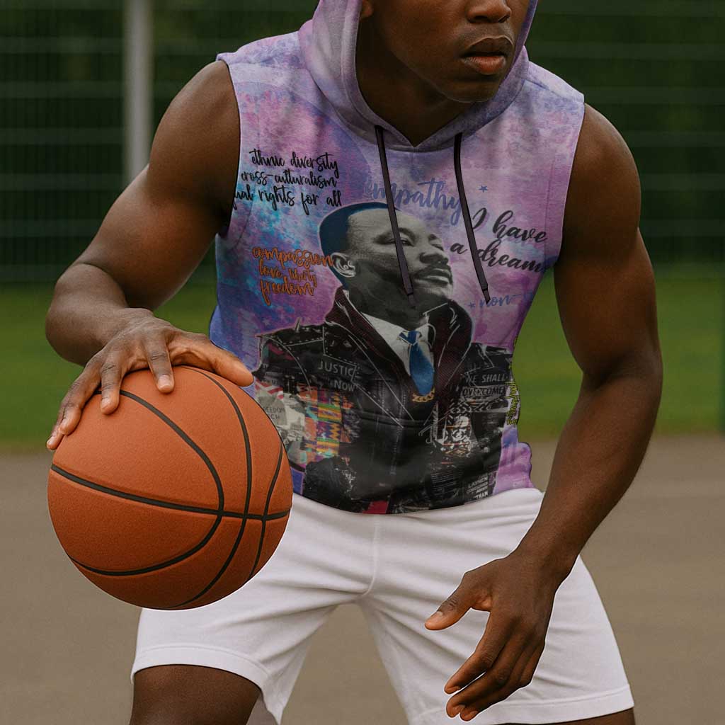Martin Luther King Jr Sleeveless Hoodie I Have a Dream Graffiti Style - African Pride