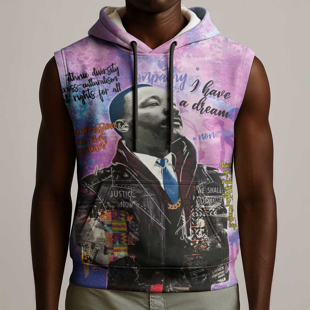 Martin Luther King Jr Sleeveless Hoodie I Have a Dream Graffiti Style - African Pride