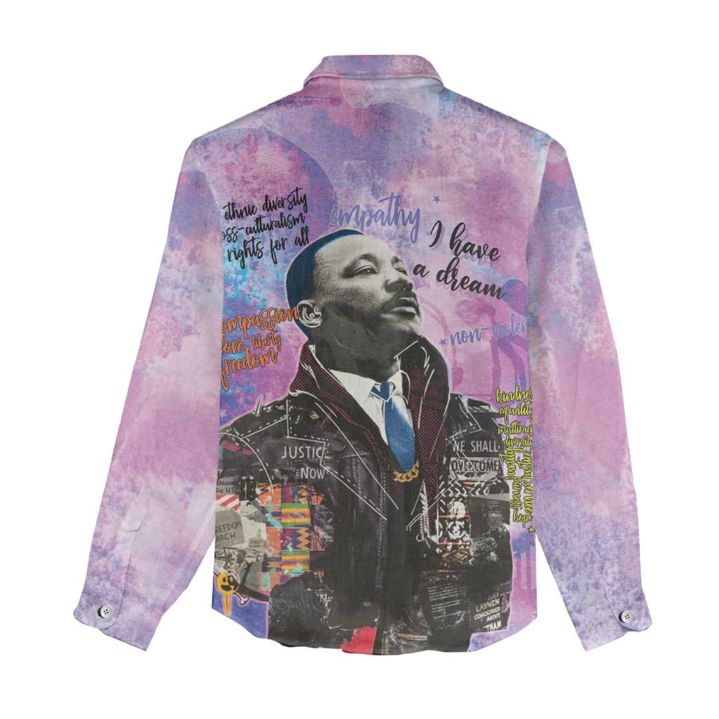 Martin Luther King Jr Women Casual Shirt I Have a Dream Graffiti Style - African Pride