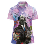 Martin Luther King Jr Women Polo Shirt I Have a Dream Graffiti Style - African Pride