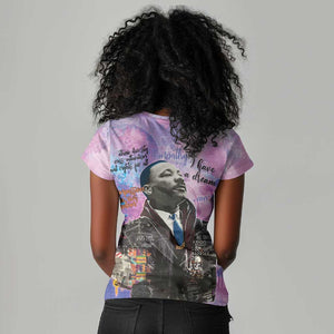 Martin Luther King Jr Women V-Neck T-Shirt I Have a Dream Graffiti Style - African Pride