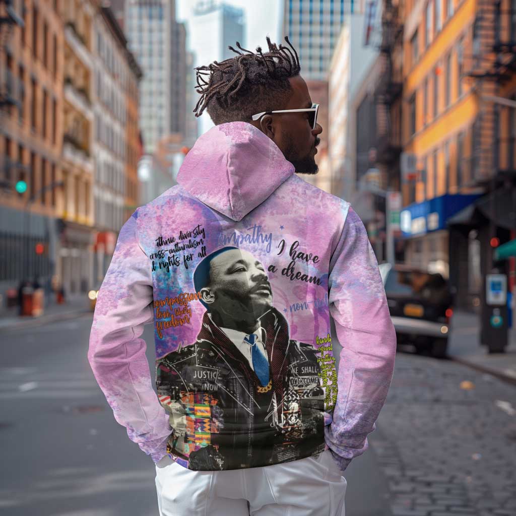 Martin Luther King Jr Zip Hoodie I Have a Dream Graffiti Style - African Pride