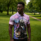Martin Luther King Jr Zipper Polo Shirt I Have a Dream Graffiti Style - African Pride