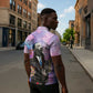 Martin Luther King Jr Zipper Polo Shirt I Have a Dream Graffiti Style - African Pride