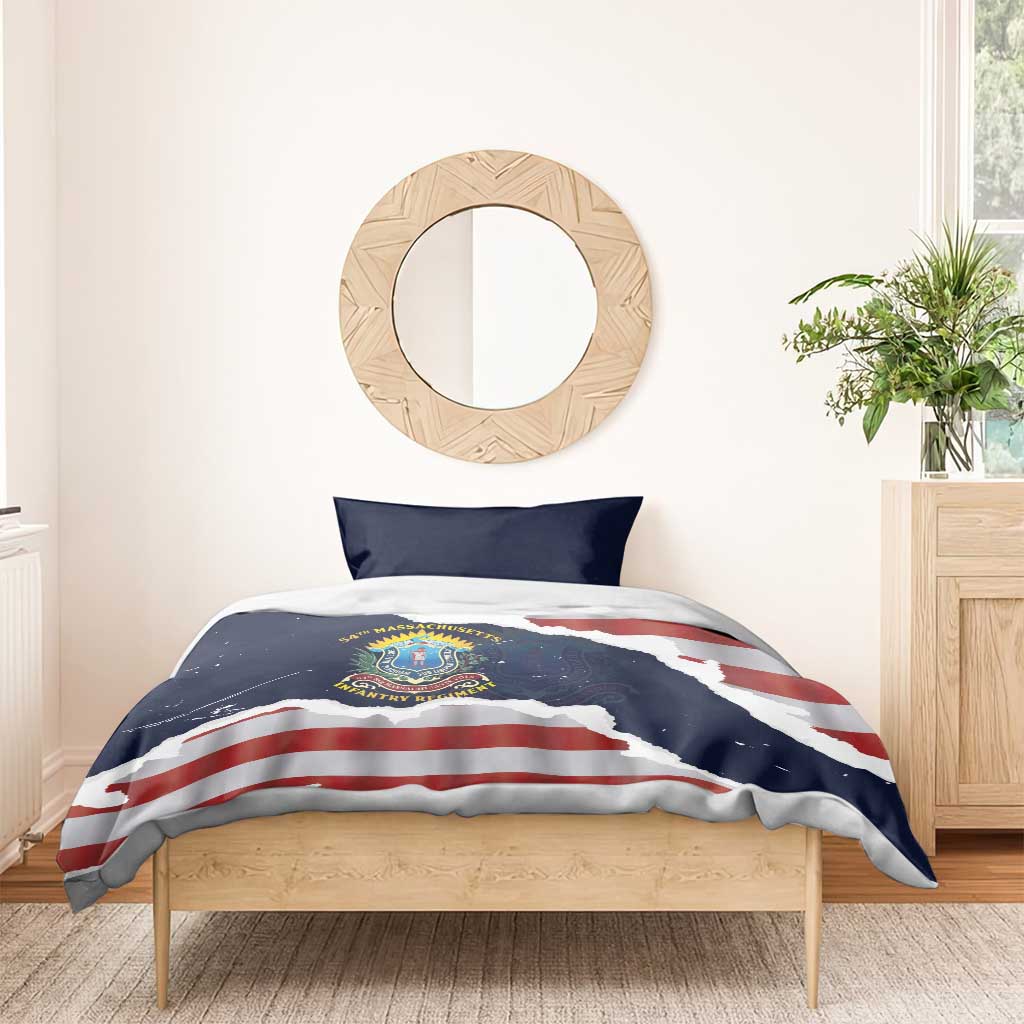 54th Massachusetts Infantry Regiment Bedding Set American Flag Heritage - African Pride