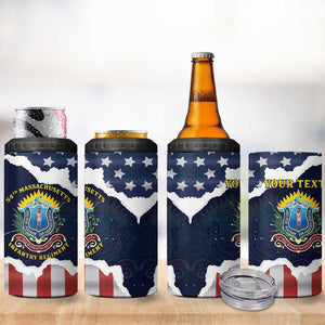 Personalized 54th Massachusetts Infantry Regiment 4 in 1 Can Cooler Tumbler American Flag Heritage - African Pride