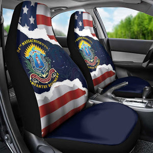 54th Massachusetts Infantry Regiment Car Seat Cover American Flag Heritage - African Pride